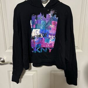 DKNY Black Hoodie with Colorful Graphic